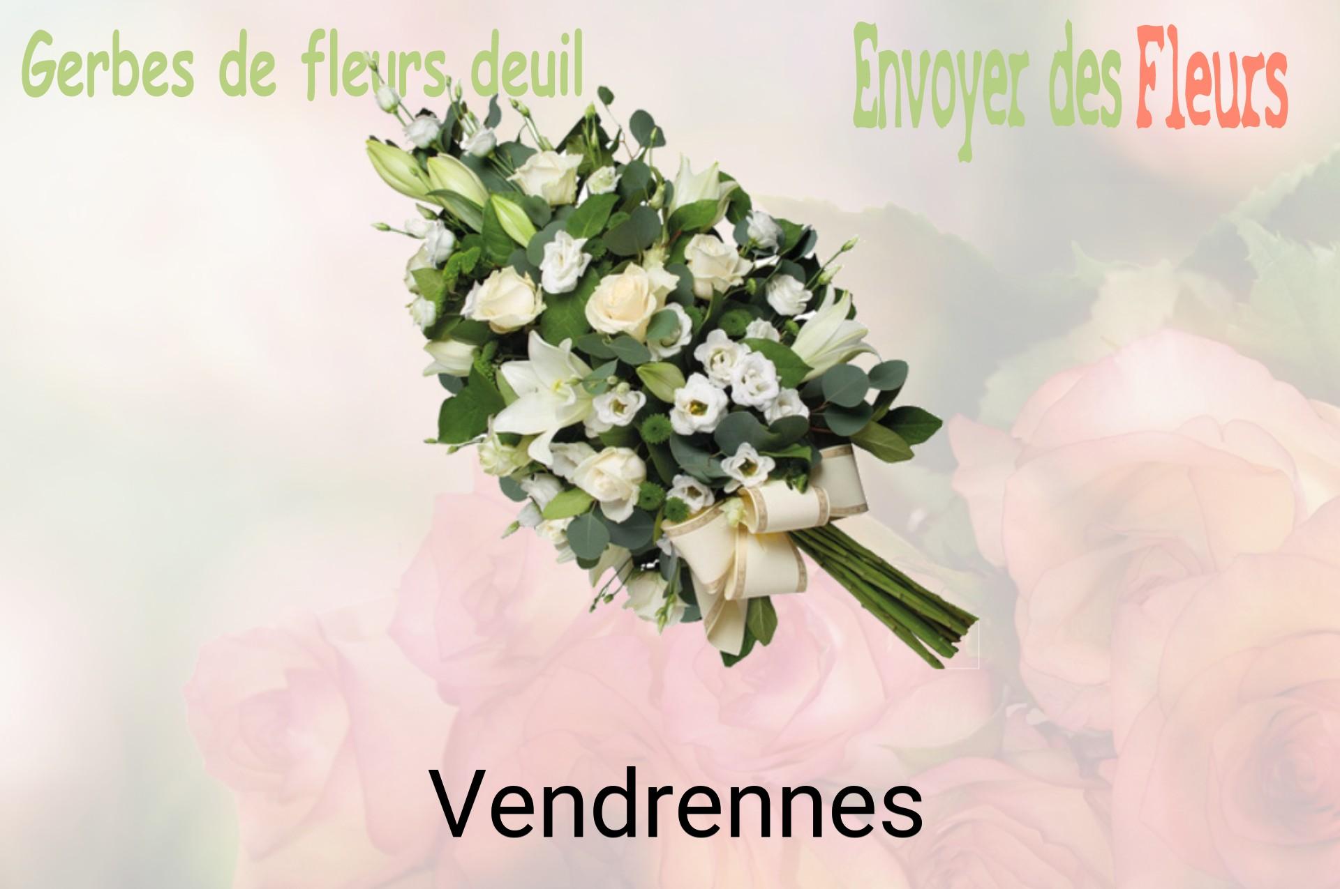 Gerbe de fleurs de deuil livrée à Vendrennes